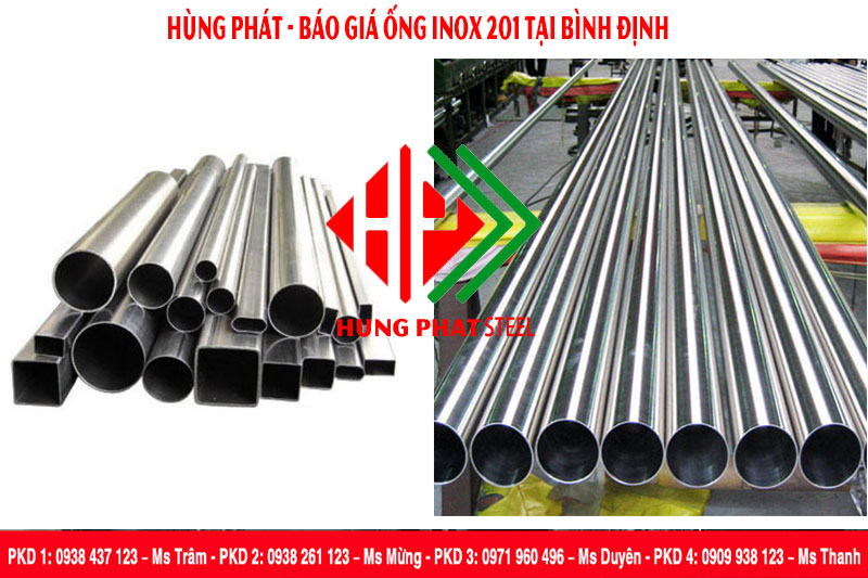 Báo giá ống inox 201 tại Bình Định