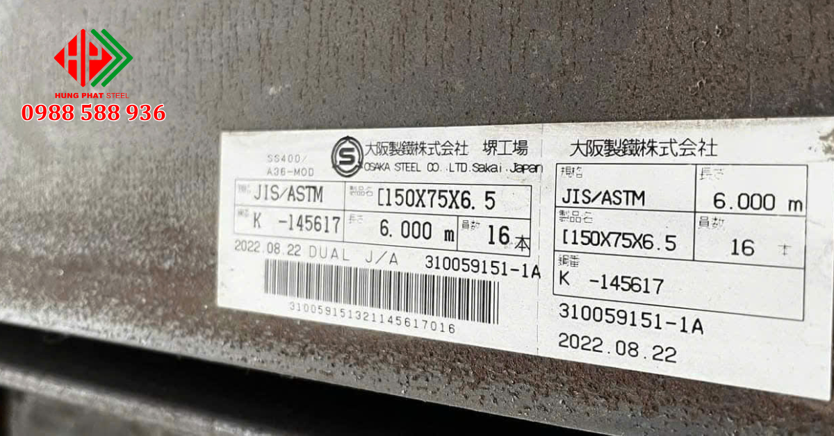 Thép hình U Nhật Bản