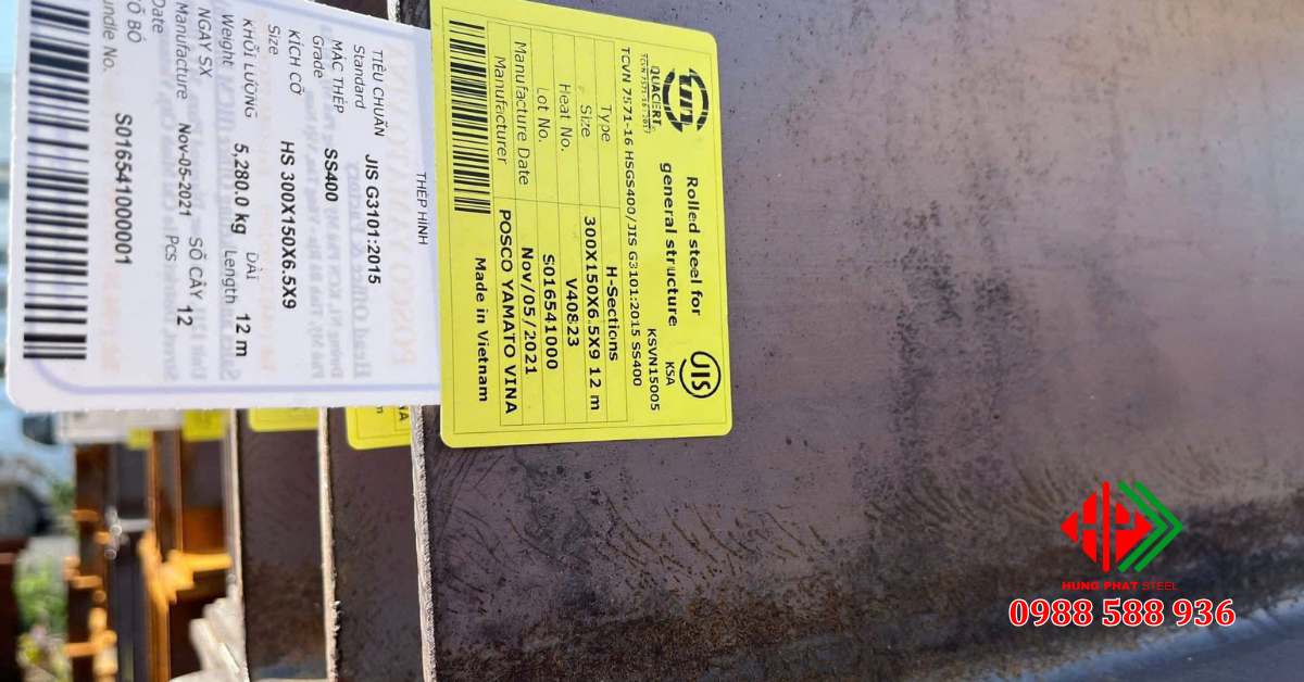 Thép hình i300 x 150 Posco