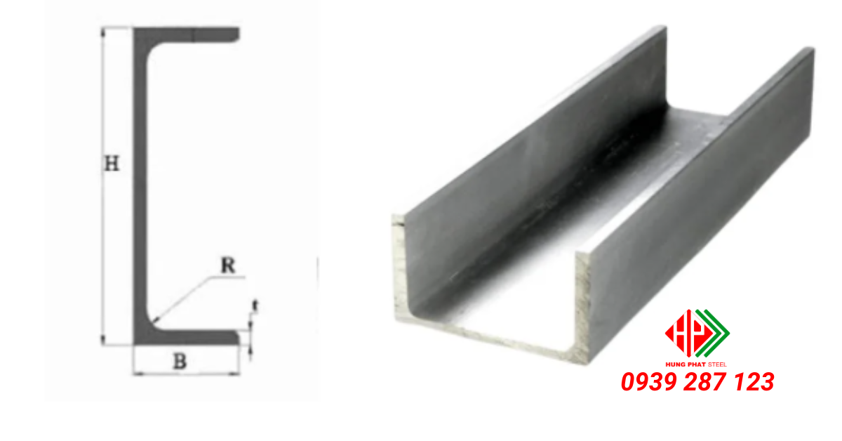 Mặt cắt thép hình C