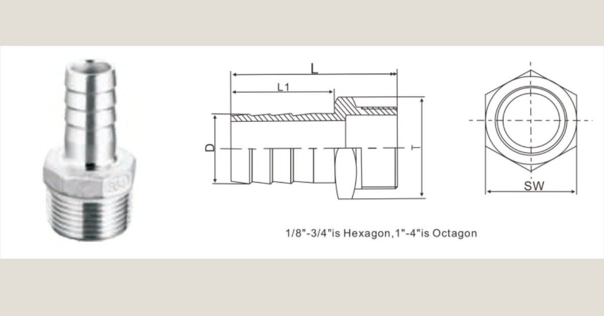 Nối Ren Đuôi Chuột INOX 304